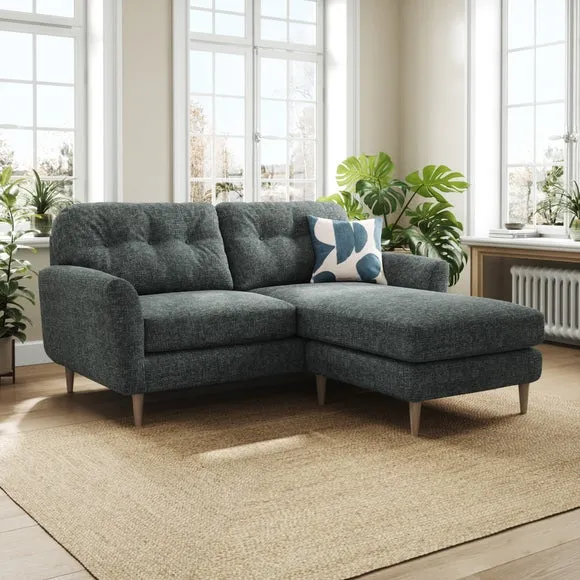 Sven Chunky Chenille Reversible Corner Chaise Sofa 1