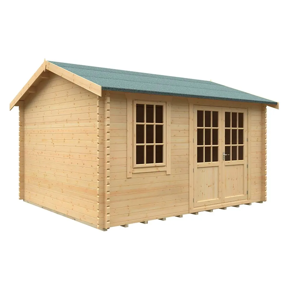 Buttercup Farm 14x12w The Henley Plus 44mm Cabin - L415 x W355 x H282.9 cm in Natural 1
