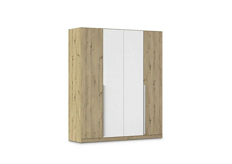 Freja 181cm 4 Door Hinged Two Toned Wardrobe - Alpine White