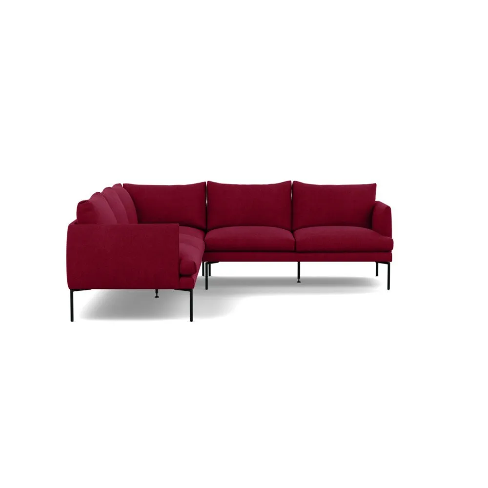 Heal's Matera Large Corner Sofa St Moritz Wool Red 1