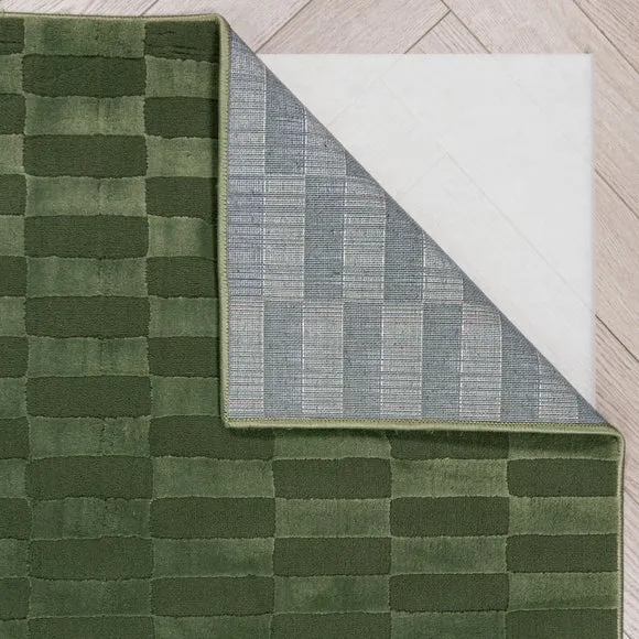 Mira Checkerboard Washable Rug 3