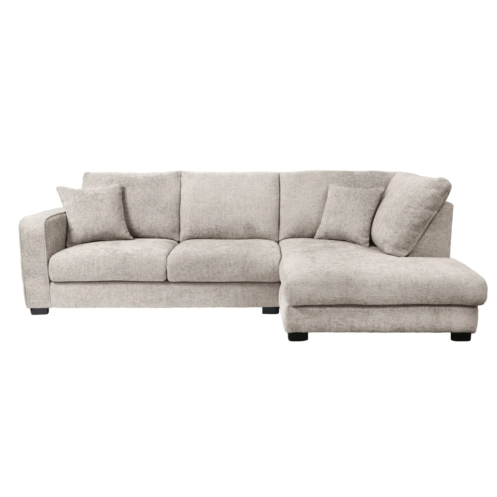 Carson Chunky Chenille Right Hand Corner Sofa Grey
