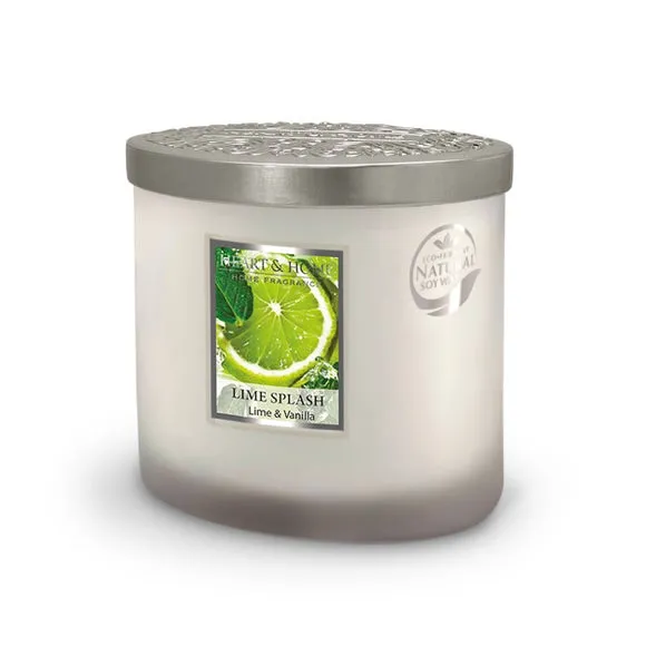 Heart and Home Ellipse Lime Splash Multi Wick Candle 3
