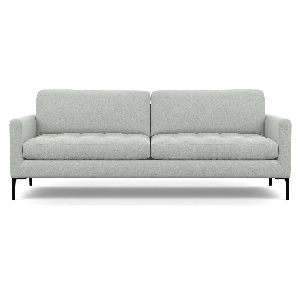 Heal's Eton 4 Seater Sofa Melton Wool Limestone Black Feet 1