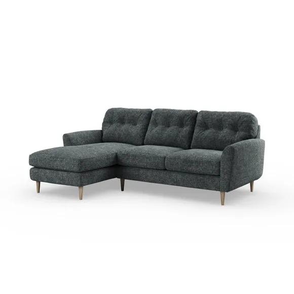 Sven Chunky Chenille Large Corner Chaise Sofa 6