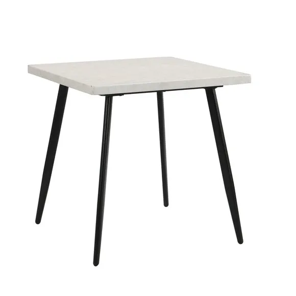 Zuri 2 Seater Square Dining Table, Grey Concrete Effect 3