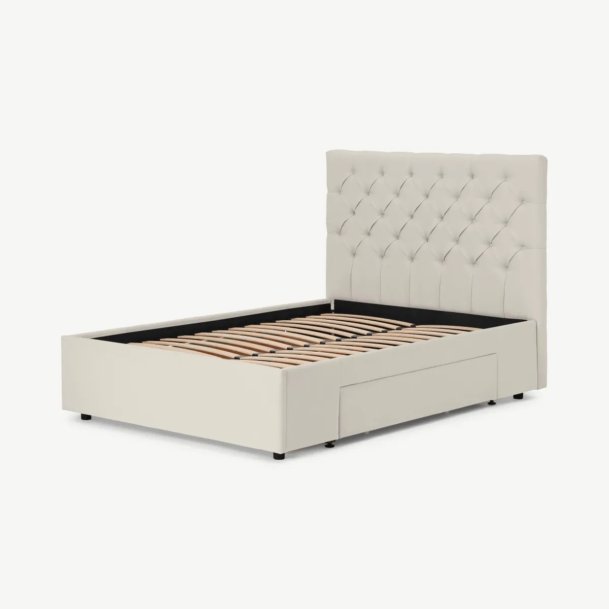 Skye King Size bed with Drawer Storage, Oatmeal Weave