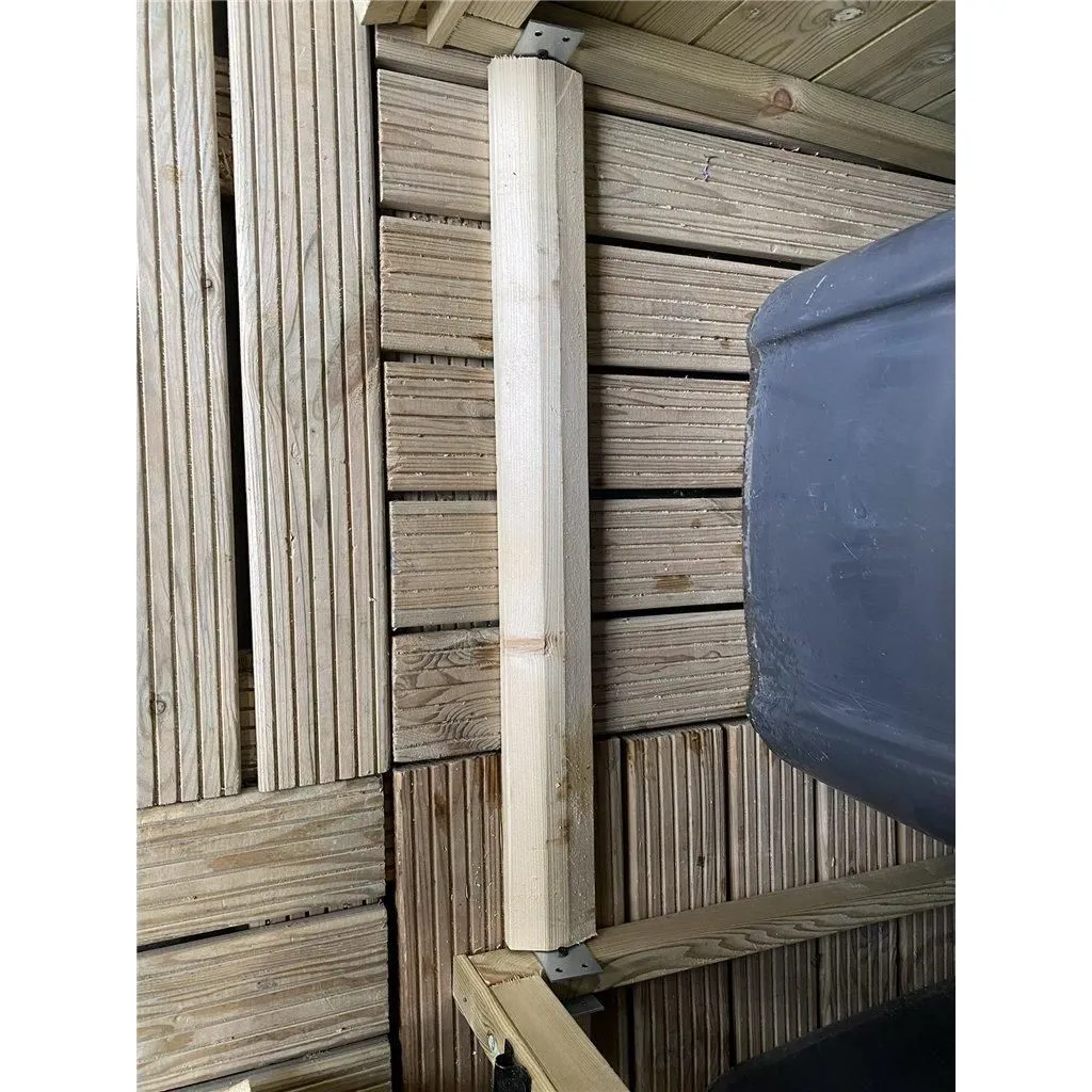 Marlborough Deluxe Pressure Treated Wheelie Bin (3x 140L) in Natural 3