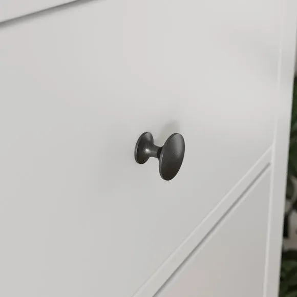 Lynton Tall Small 5 Drawer Chest, White 3