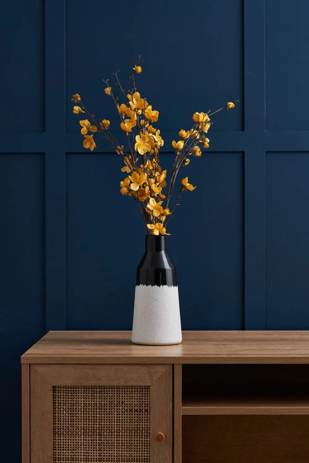 BHS Bottle Shape Ceramic Vase in Black