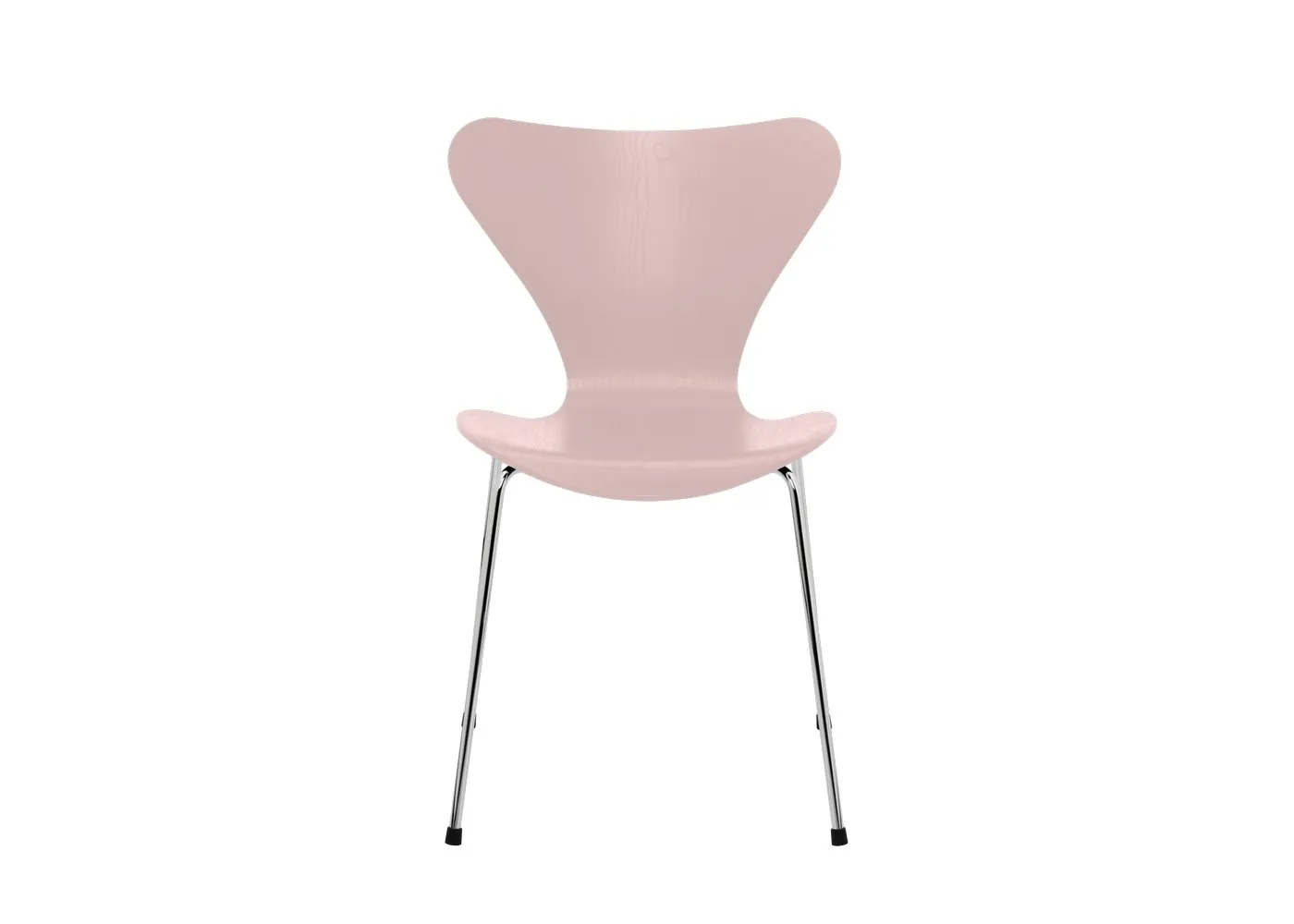 Fritz Hansen Series 7 Chair Coloured Ash Pale Rose Chrome Legs