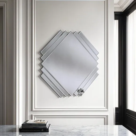 Yearn Art Deco Square Wall Mirror