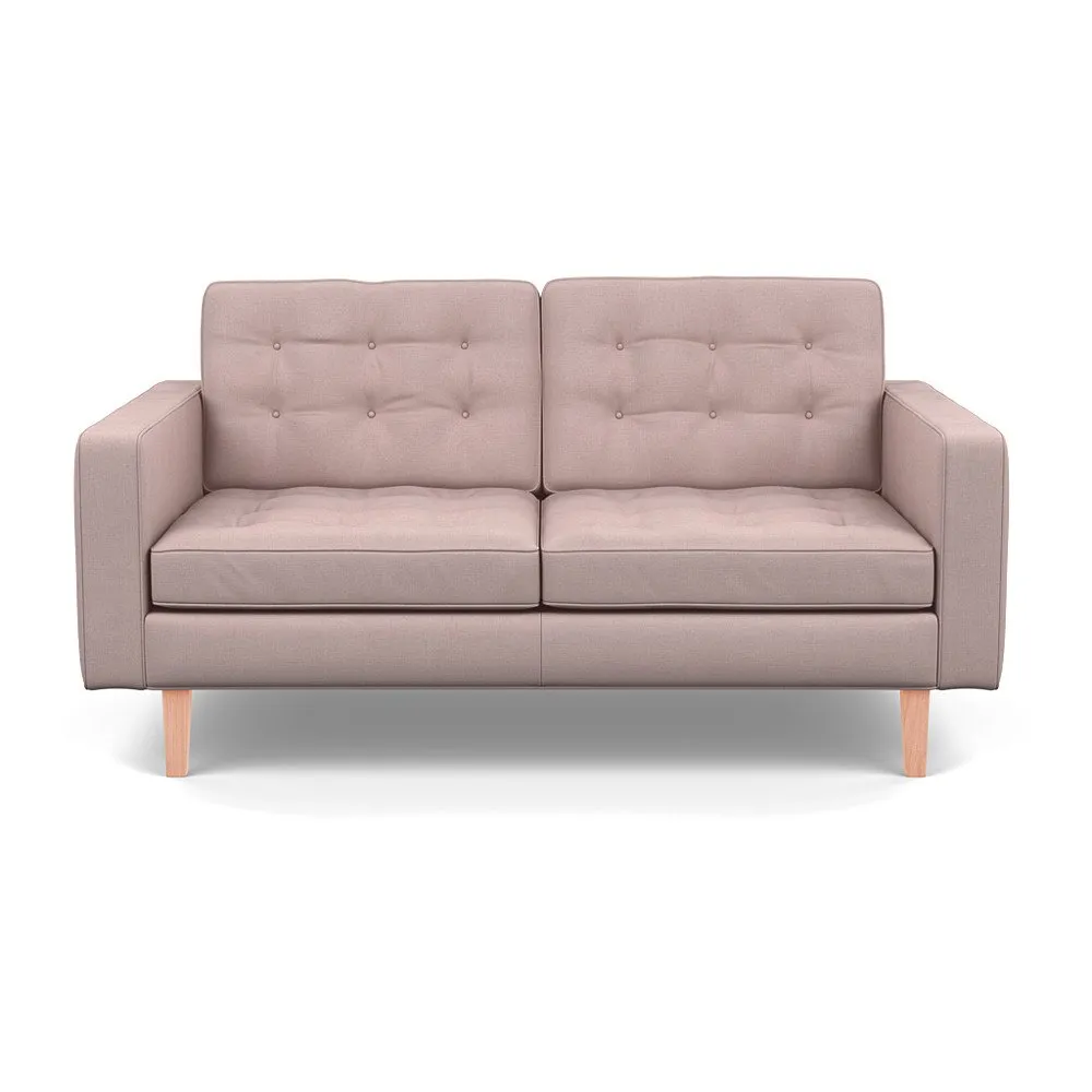 Heal's Hepburn 2 Seater Siena Cotton Dusky Pink Natural 1
