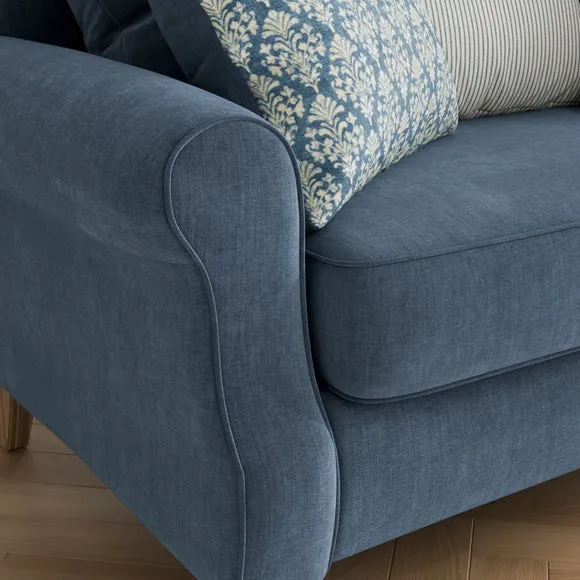 Millie Denim Chenille Combo Scatter Back Love Seat 4