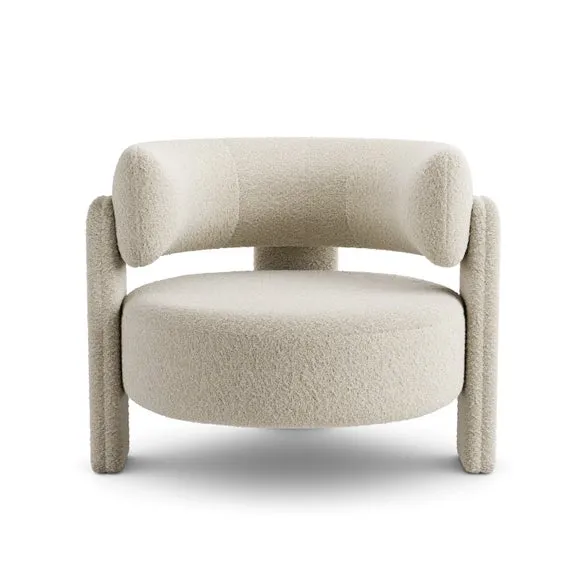 Hailey Chunky Tonal Boucle Accent Chair 6