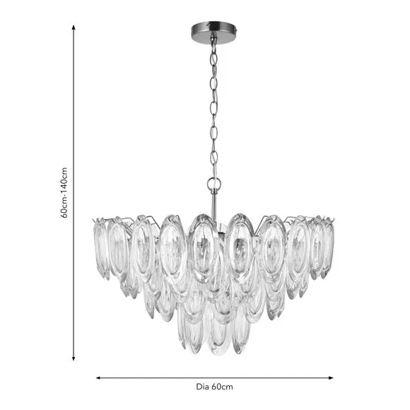Dusk 9 Light Adjustable Chandelier 6