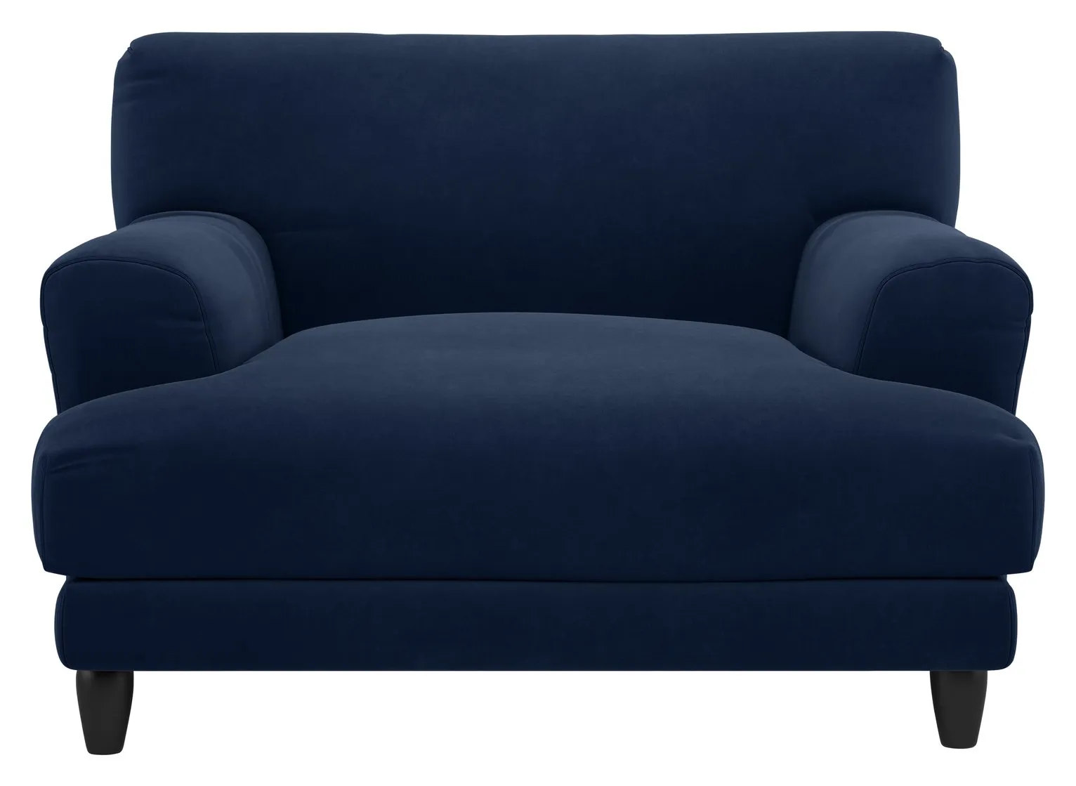 Habitat Askem Velvet Cuddle Chair - Navy