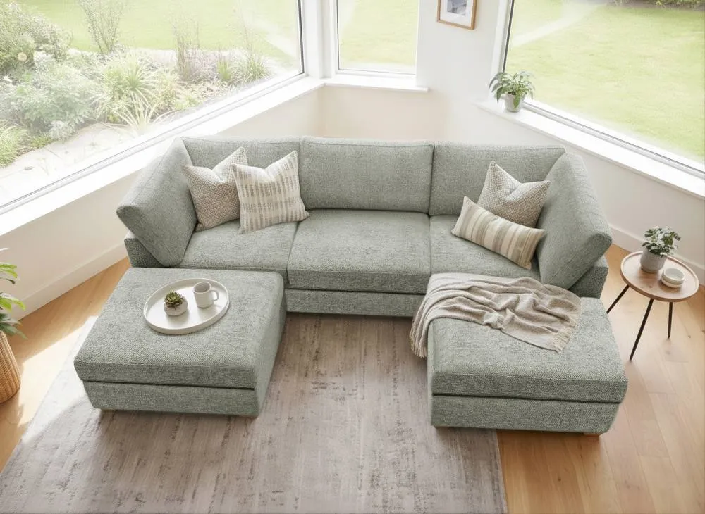 The Great Sofa Company Hyde U Shape Corner Sofa in Grey 6