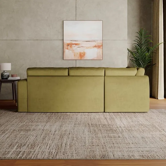 Abel Matte Velvet Corner Sofa 2