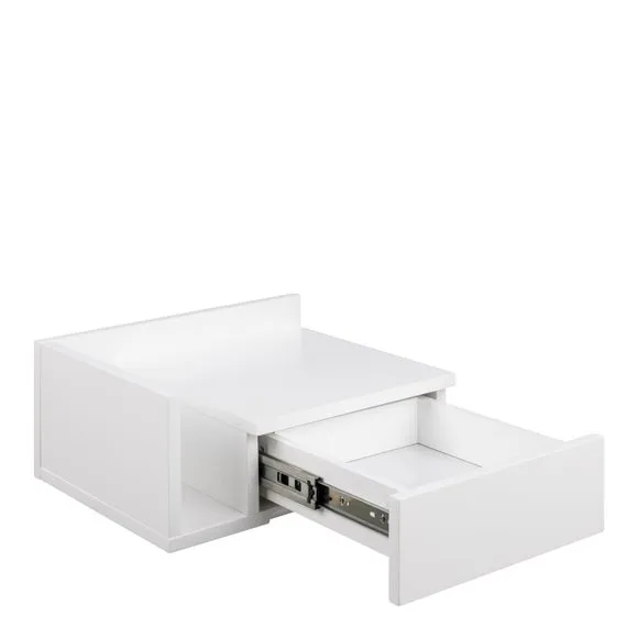 Furniture To Go Avignon 1 Drawer Wall Mounted Bedside Table with Shelf 6