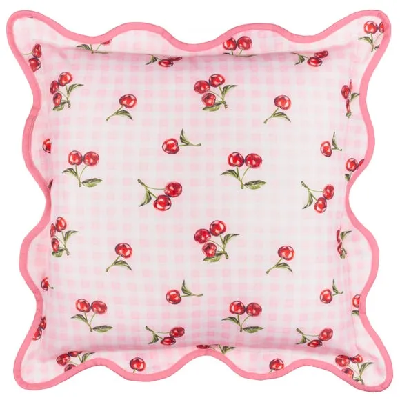 Fruits Cherries Outdoor Square Cushion 3