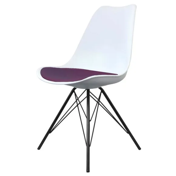 Fusion Living Soho White Plastic Dining Chair 2