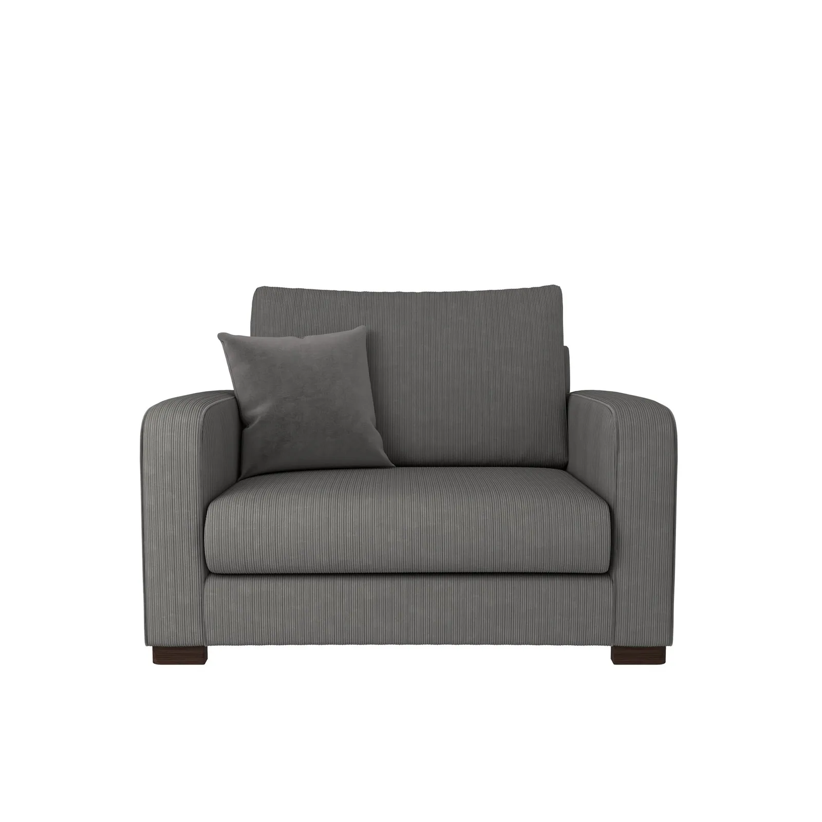 Carson Corduroy Snuggle Chair Grey