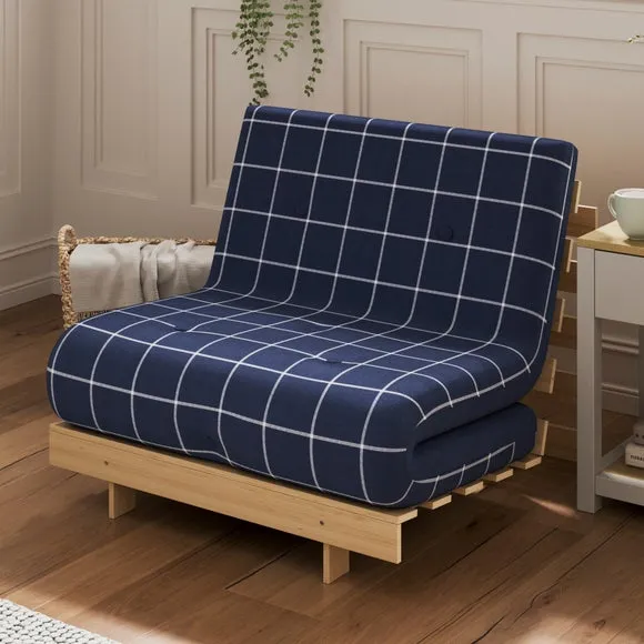 Mito Window Pane Check Single Futon 3