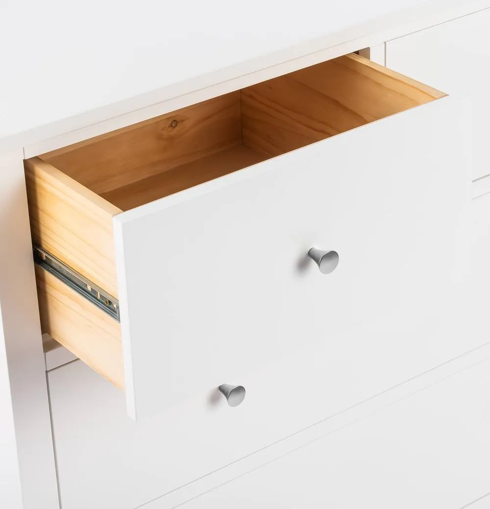 Statement Furniture Edward Hopper 3 Over 4 Chest of Drawers in White 5