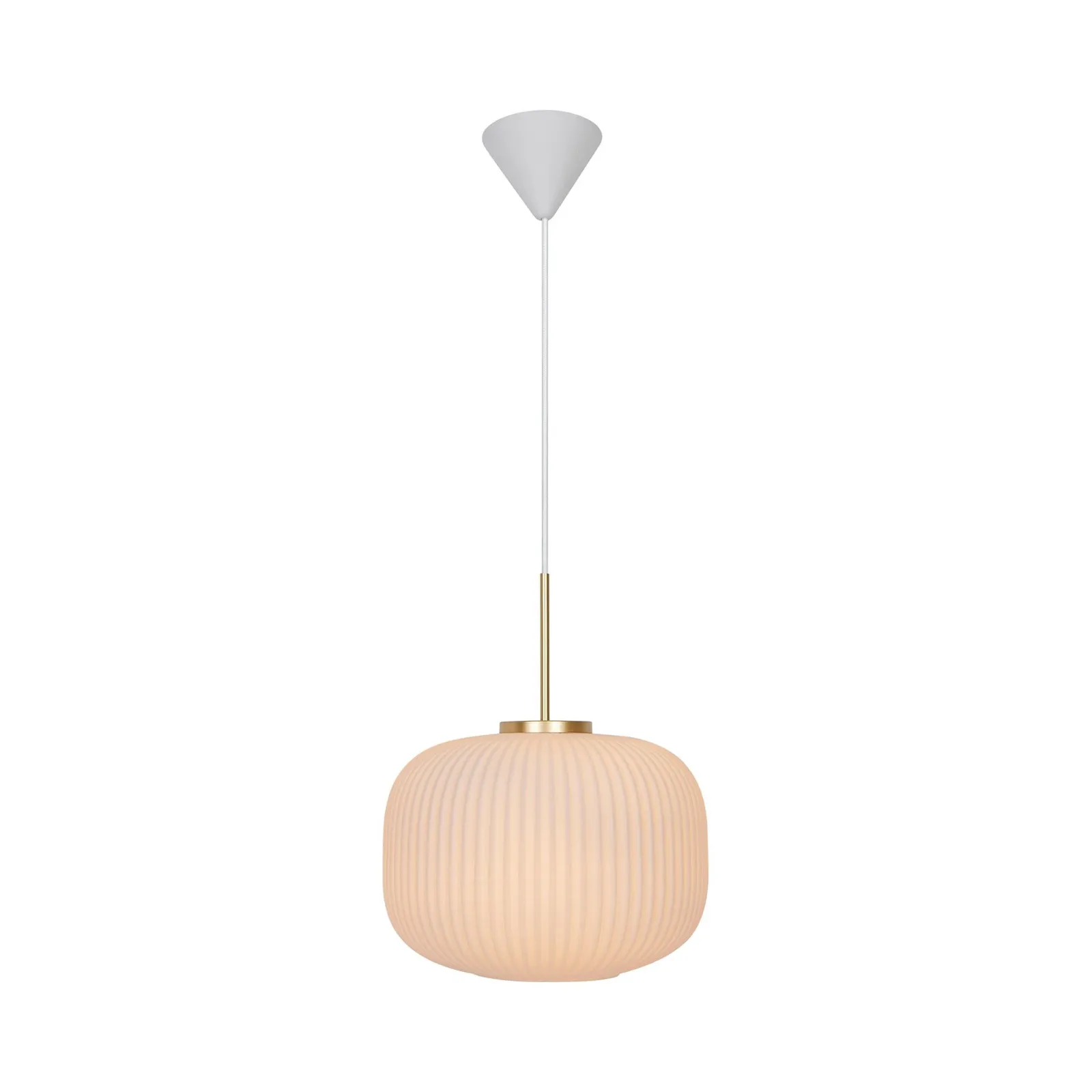 Nordlux Milford Pendant Light Opal White Glass Dining Room E27 Mains 30cm 2