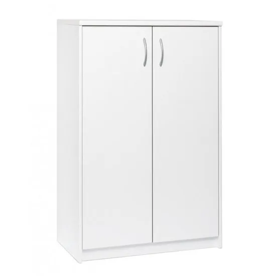 Aquarius Narrow Shoe Storage Cabinet In White With 2 Doors