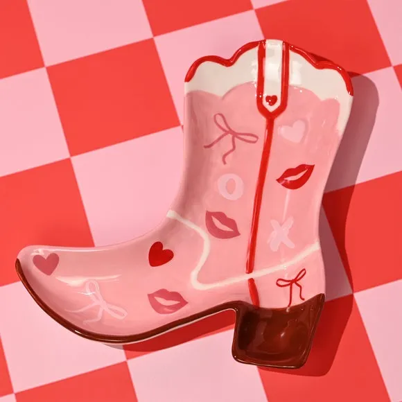 The Feel Good Club Cowgirl Boot Shaped Trinket Dish
