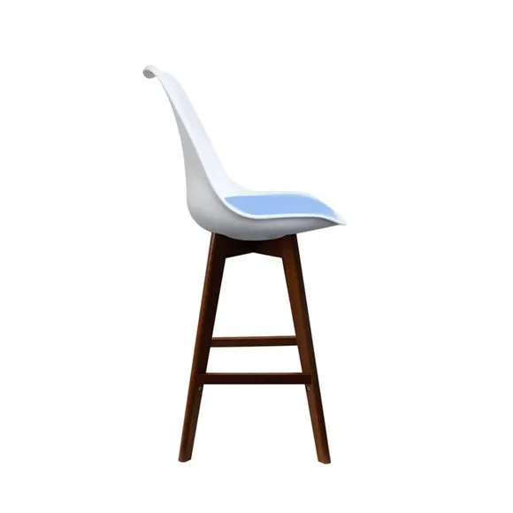 Fusion Living Soho White Plastic Bar Stool 4
