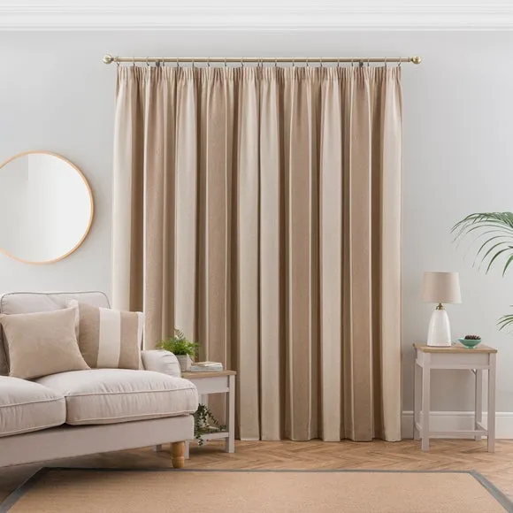 Boucle Stripe Pencil Pleat Curtains 4