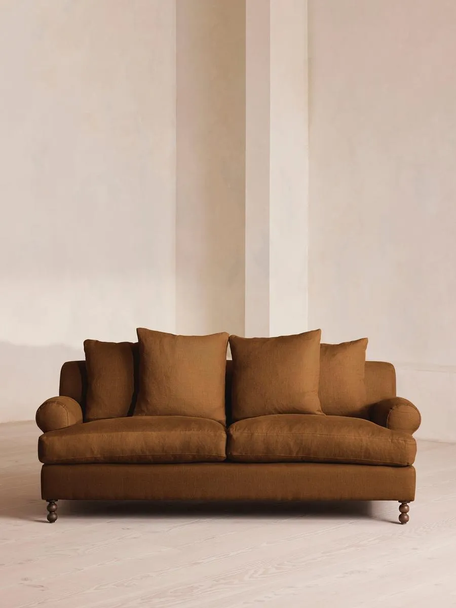 Audrey Two Seater, Sofa, Linen, Terracotta