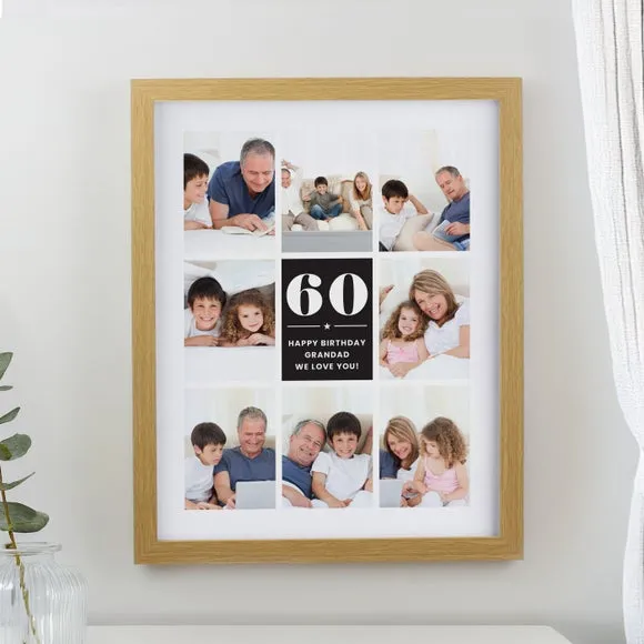 Personalised Big Number Multi Photo Poster Frame 1