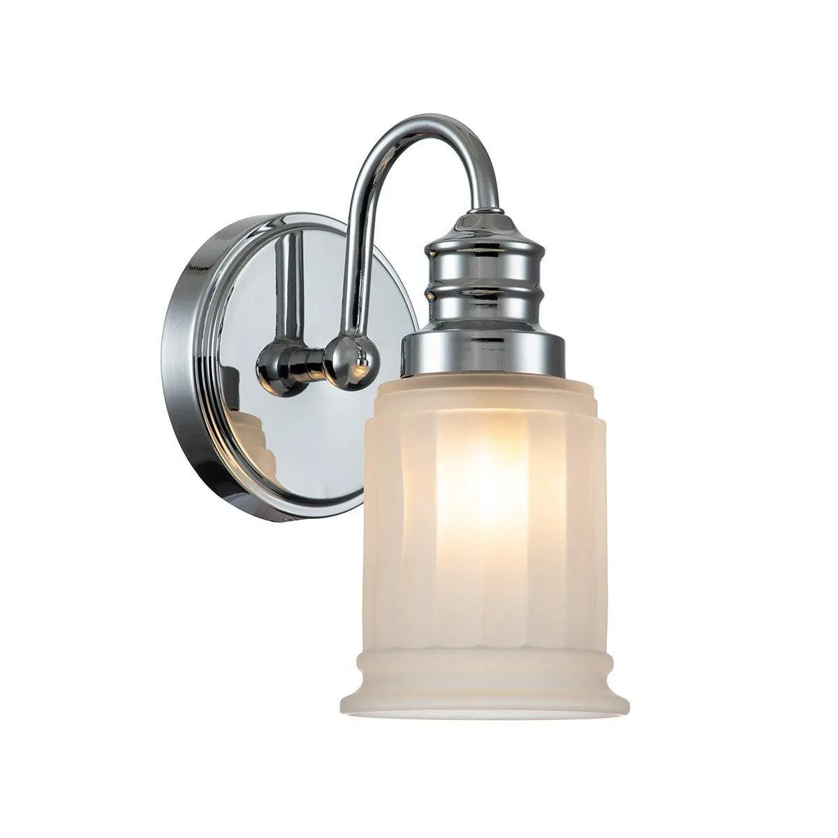 Netlighting Quoizel Swell Wall Lamp Polished Chrome IP44 in Grey