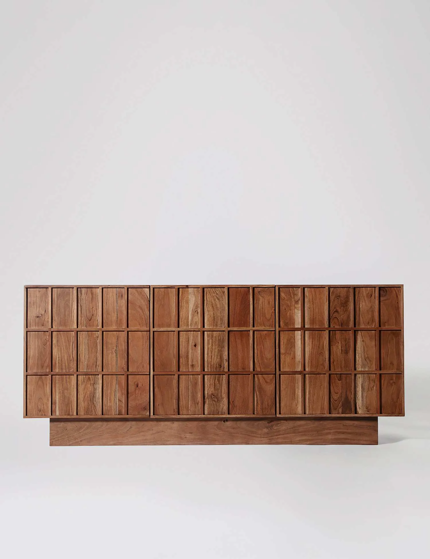 Swoon Sandon Acacia Wood 3 Door Sideboard Light Brown