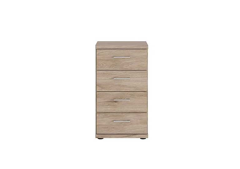 Oxford 4 Drawer Narrow Chest - Holm Oak