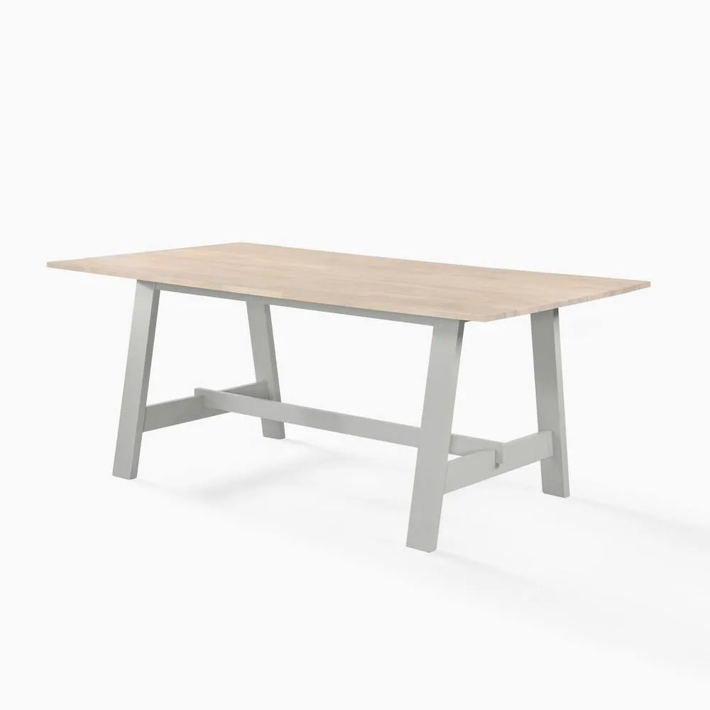 FurnitureboxUK Blakeney Rectangular Wood 6 Seater Dining Table in Off-White 3