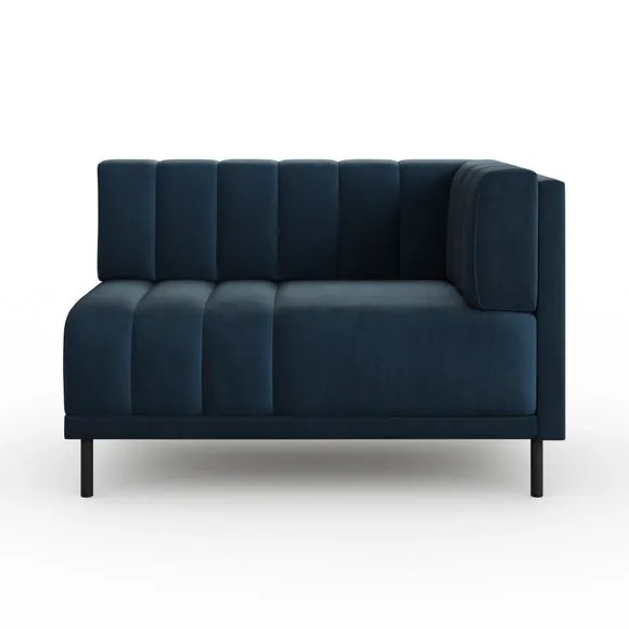 Amali Corner Dining Bench, Matte Plush Velvet 5