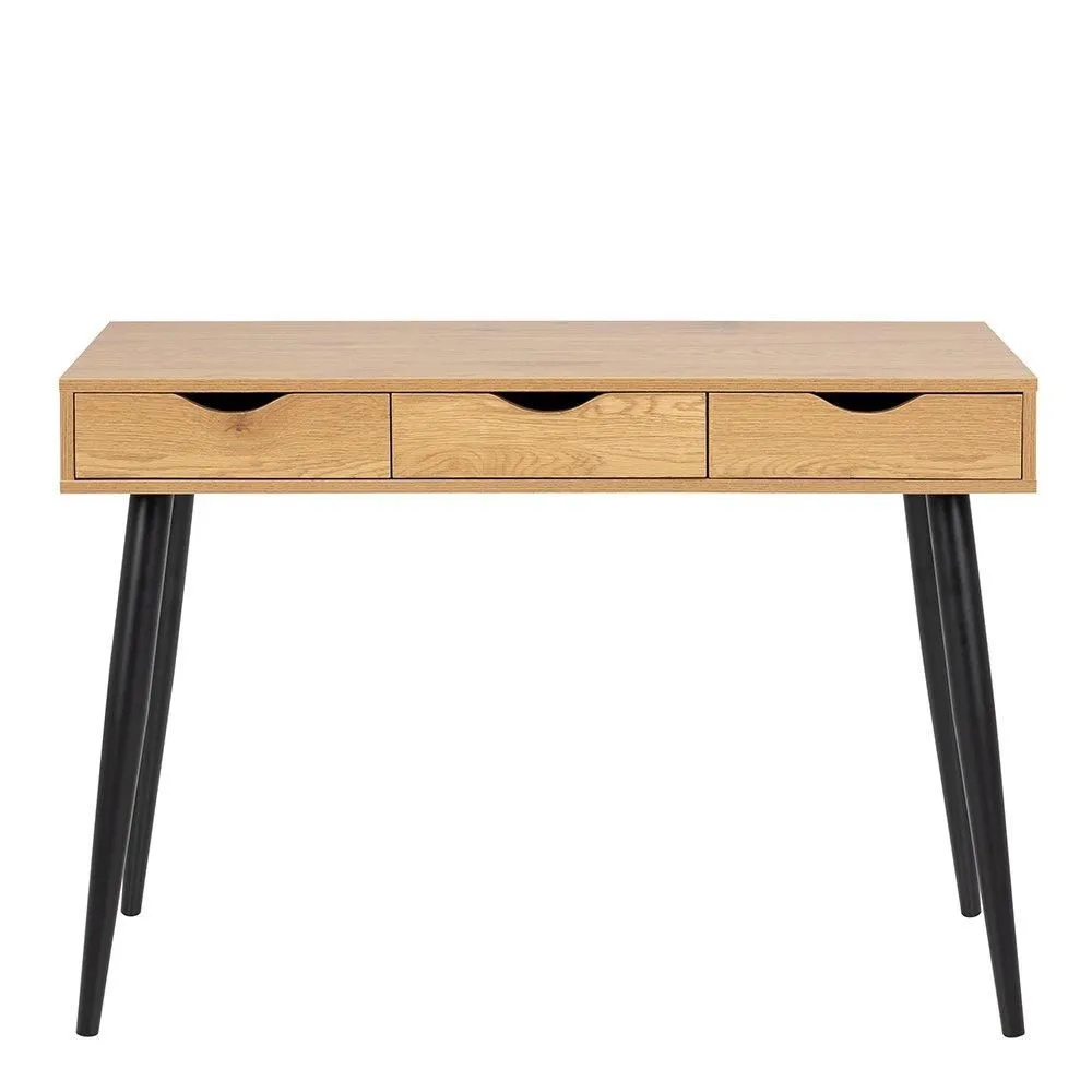 Furniture To Go Neptun 3 Drawer Office Desk in Oak in Light Oak 2