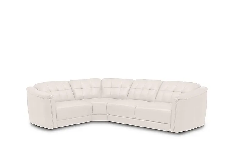 Monarch Small Leather Left Hand Facing Corner Sofa