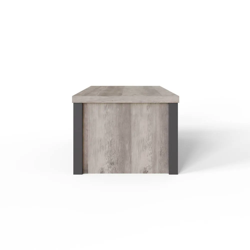 GFW Boston 2 Drawer Coffee Table in Grey 6