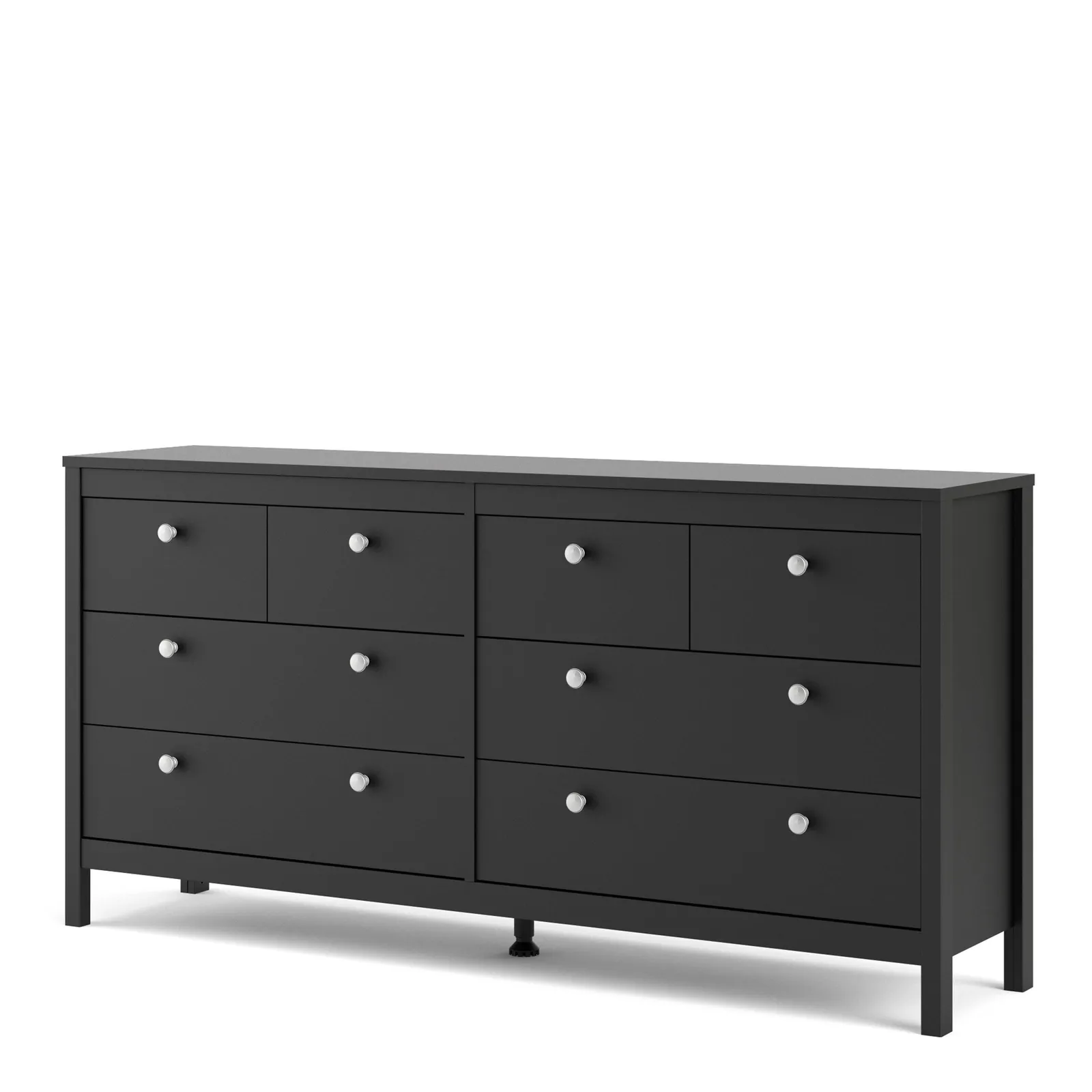 Furniture To Go Madrid Double Dresser 4+4 Drawers in Black 3
