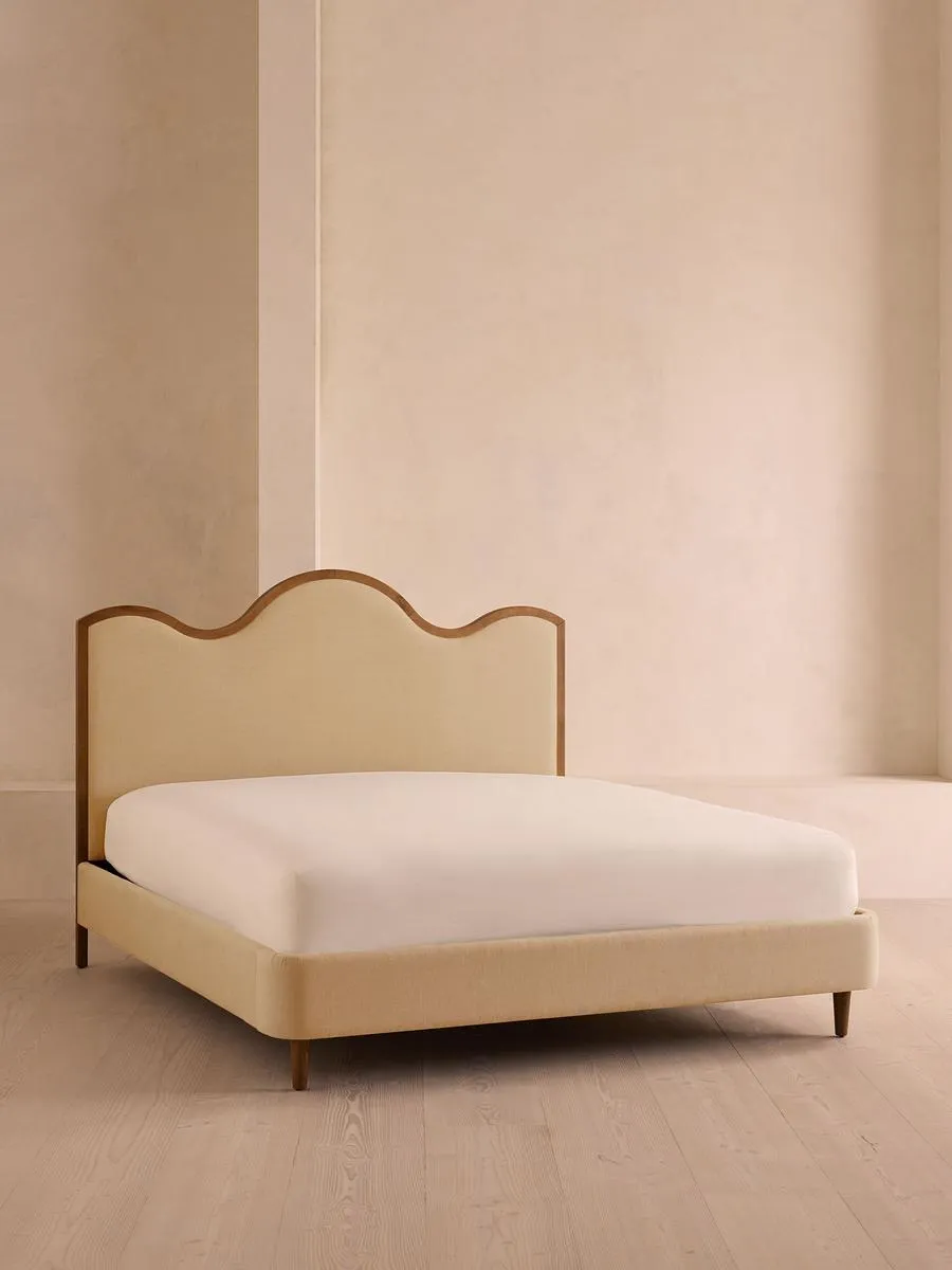 Aubrey Bed, Superking, Linen, Wheat