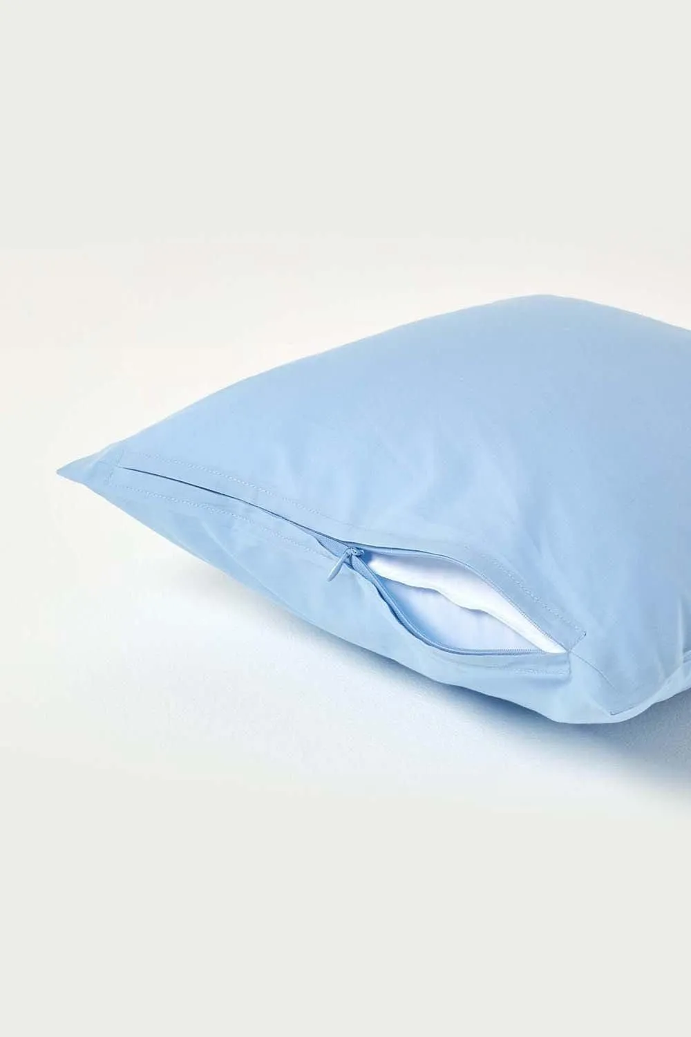 Homescapes Continental Egyptian Cotton Pillowcase 200 TC, 40 x 40 cm in Blue 3