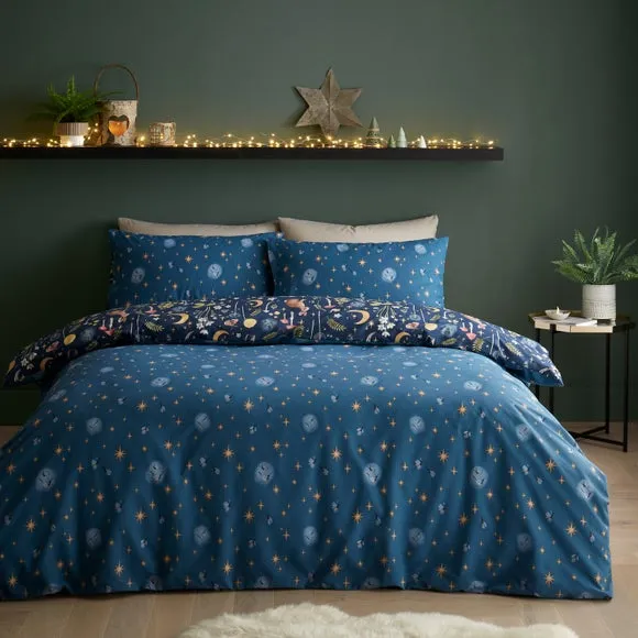 Catherine Lansfield Enchanted Twilight Animals Reversible Duvet Cover & Pillowcase Set 3