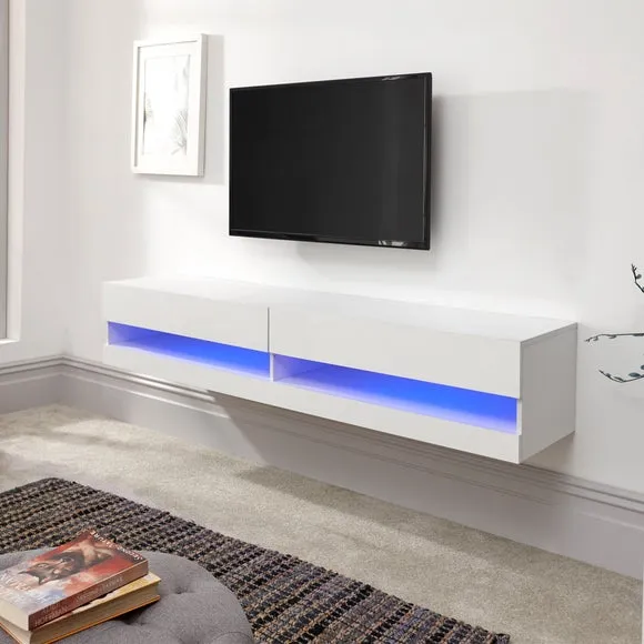 Galicia Wide TV Unit with Shelving for TVs up to 65" 4
