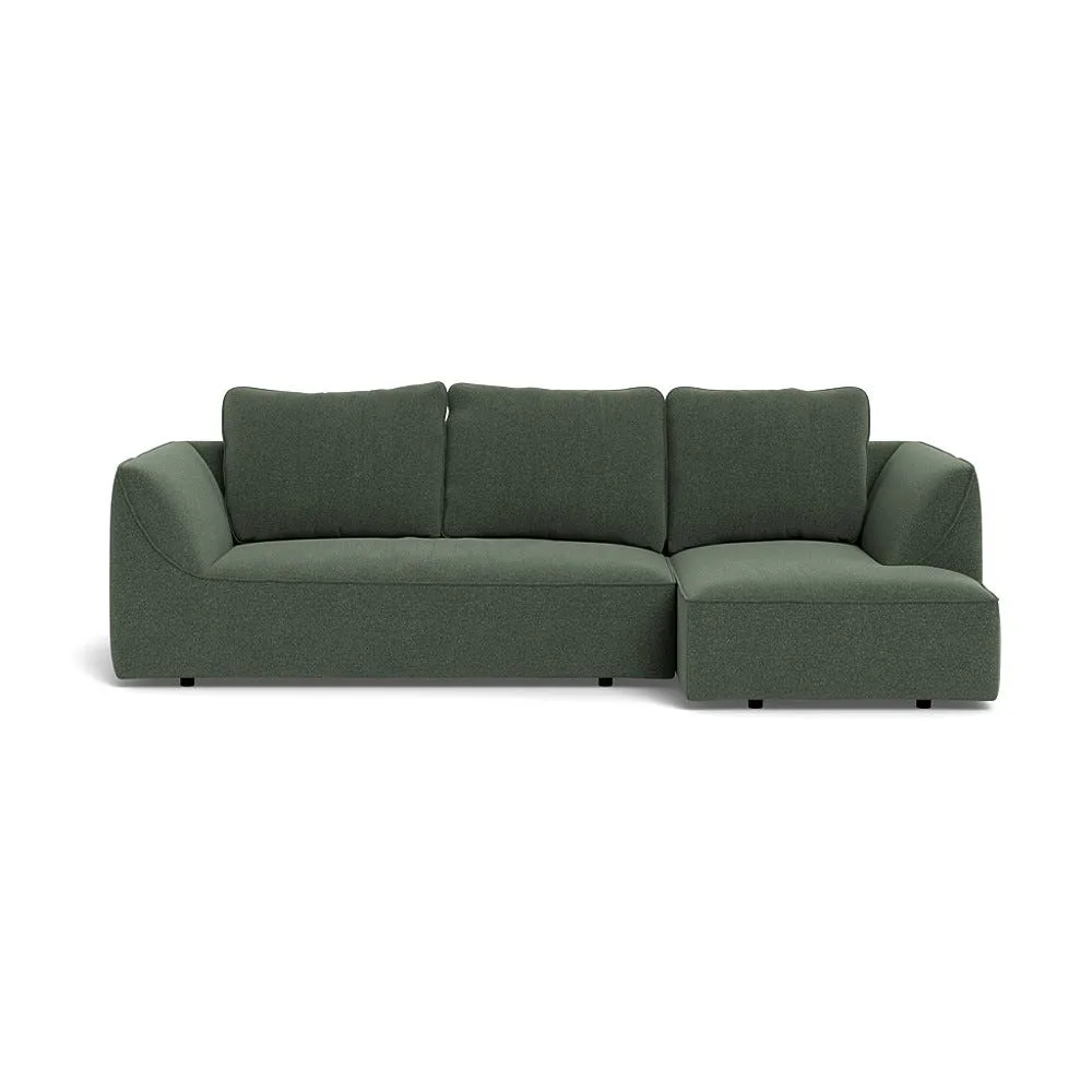 Heal's Morven Right Hand Facing Corner Chaise Sofa Boucle Fern 1